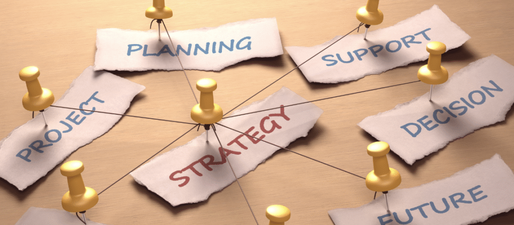 strategia marketingowa na tablicy